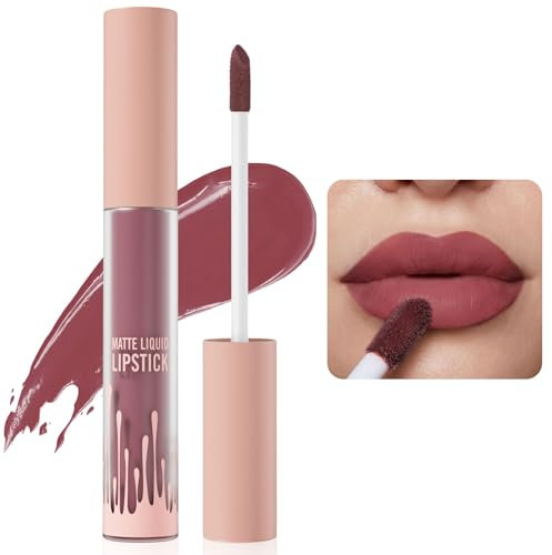 Lip Stain Plumping Lip Gloss - 4 Color Lip Tints, Long Lasting, Extreme Lip Plumper, Waterproof, Matte Finish, 0.12 Oz (01, 11.4cm)