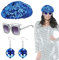 EUPSIIU 3 Stück Disco Kostüm für Damen, 70er 80er Glitzer Accessoires mit Pailletten Baskenmützen Hut Bling Sonnenbrille Ohrringe Discokugel, Disco Zubehör Dance Kostüm für Erwachsene Karneval (Blau)