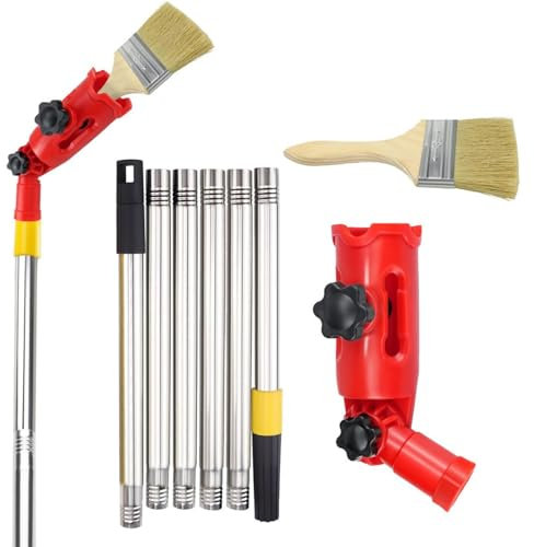 Pinselstange für Decke, winkelverstellbare Pinselverlängerung, lange Pinsel-Verlängerungsstange, flexible Pinselverlängerung, Wand- und Deckenpinselverlängerung, Teleskop-Pinsel-Erweiterung,