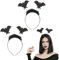 Meleager 2PCS Fledermaus Haarreif, Fledermaus Ohren, Halloween Haarreif Damen, Halloween Kopfschmuck, Fledermaus Kostüm Accessoires für Halloween, Karneval