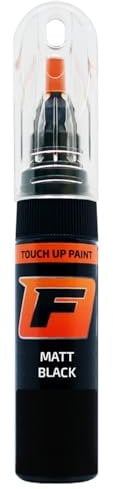 FIRANTO Lackstift SCHWARZ MATT 2-in-1 Autolack Kratzer Pinsel und Nadel Applikator Ausbesserung von Steinschlägen und Kratzern am Auto oder Felgen 15ml