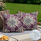 Vorysum 2er Set Outdoor Kissen Wetterfest 50x50 cm Lila Boho Dekokissen Sommer Kissenbezüge Vintage Kissenhülle Sofakissen für Wohnzimmer Schlafzimmer Garten Dekorative