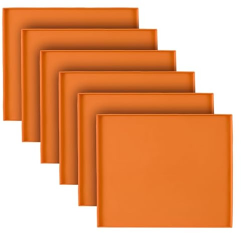 Mcclellanty Silicone Dehydrator Trays for Making Fruit Leather, Non Stick Dehydrator Trays with Raised Edge Reusable Silicone Mats