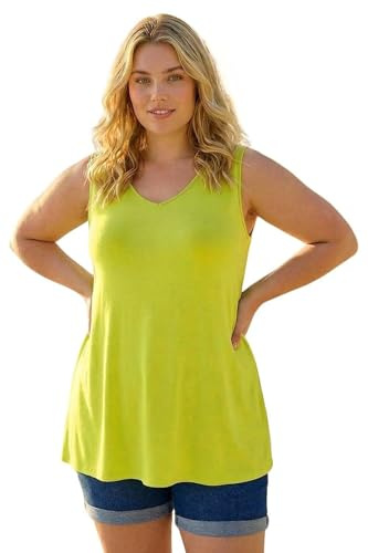 Roman Curve Women Plain V-Neck Vest Top - Ladies Spring Everyday Summer Evening Vacation Work Holiday Sleeveless Smart Casual