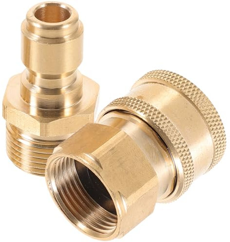 PRETYZOOM 1 Paar Rohrverbinder Adapter Gartenschlauchanschlüsse Schlauch schnell verbinden hochdruckreiniger Wasserleitung Schnellkupplung Wasserschlaucharmatur Kupfer Golden