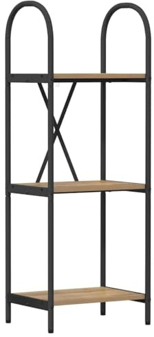 vidaXL Shelf: Rectangular Storage Unit, Freestanding Plans, Modern Living Room Furniture