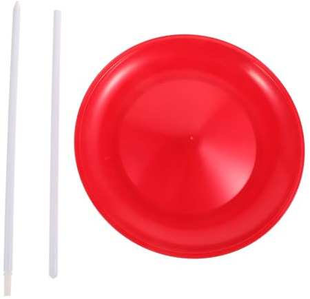 Abaodam Assiette de Jonglage Tournante avec Bâton pour Garçon Fille Accessoire Polyvalent pour Entraînement Aux Compétences et Spectacles Artistiques