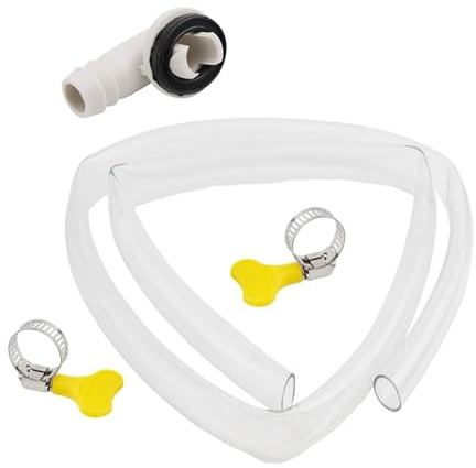 FACAIIO Klimaanlagen-Ablaufschlauch-Set 0,9 m / 1,8 m (1 Stück), 15-mm-Anschluss mit Klemme, für geteilte Flügel-Wechselstromgeräte