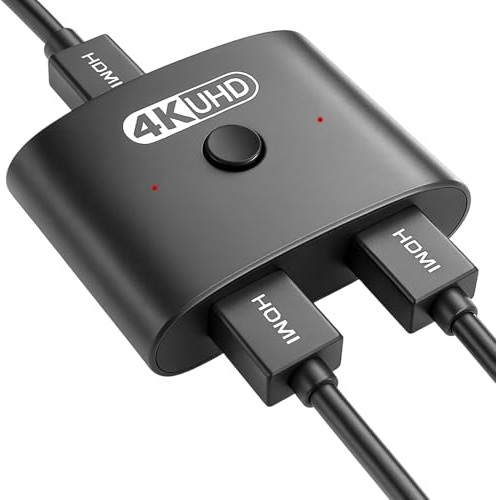 ZenithCove HDMI Switch 4K@120Hz, HDMI Splitter 2 in 1 Out or 1 in 2 Out | Aluminium Case Bidirectional Switcher Supports HDR 3D Dolby Vision for Xbox PS5 PS4 Switch TV PC Laptop DVD Projector Monitor