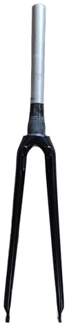 Générique Fourche De Route en Carbone avec Frein À Disque À Montage Plat 700C, Semi-Carbone, Direction Droite, Rotor De 70mm, Fourche Rigide(Black 1)