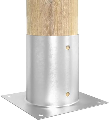 vidaXL runder Bodenanker 12 pcs Silber 18 x 18 x 15 cm Metall, Moderner, robuster Erdanker für Stabilität im Freien, Feuerzubehör und praktische Gartenwerkzeuge
