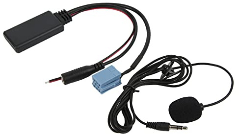RiToEasysports Cavo Bluetooth AUX IN ABS e Metallo Adattatore Bluetooth AUX IN Jack da 3,5 Mm 8 Pin Mini ISO per Autoradio per e B5 Musica IN Streaming Microfono Vivavoce