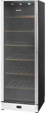 Smeg scv115s de 1 de vin armoire climatique/B/en acier inoxydable et verre/Gauche Butée/Capacité 368 L/Place pour 198 bouteilles (0,75 L)/deux niveaux de température