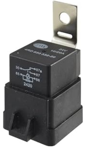 HELLA 4RD 933 332-201 Relay, Main Current - 24V - 5-pin Connector - Normally Closed Contact/Normally Open Contact/Changeover Contact - with Holder