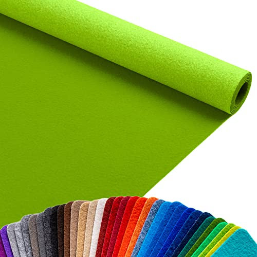 Primaflor Event-Teppich Meterware Podium - Hellgrün, 2,00m x 6,00m, Viele Farben, Rutschfester Gangläufer, Schwer Entflammbarer Hochzeits-Läufer, B1 Messeteppich