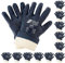 Nitras 03440 Nitrilhandschuhe Arbeitshandschuhe Handschuhe mit Stulpe - 12 Paar, Größe:9 (L)