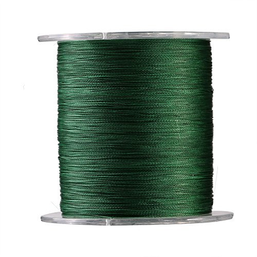 Alomejor 1 línea de pesca de 300 m, 4 hebras trenzadas, superfuertes, multifilamento, 9 tamaños en verde (8 verdes)