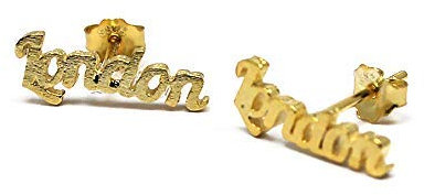 PETITE MARIE London Ohrringe Ohrstecker Silber 925 Damen - Motiv: London gelbgold vergoldet - Ohrringe Silber 925 London Souvenir, London Geschenke