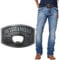 XGALA Cool Silver Big Open Beer Bottle Opener Belt Buckle for Men Western Cowboy SilverGray, Large