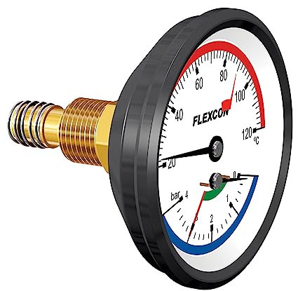 Flamco Thermomanometer R 1/2 M, 20-120 °C / 0-4 bar - 27250