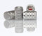 4er-Set Alu Ventilkappen für Auto Motorad Fahrrad Roller und Anhänger Radventilkappen Reifenventilkappen Ventildeckel Autoventilkappen car Valve caps(Silber)
