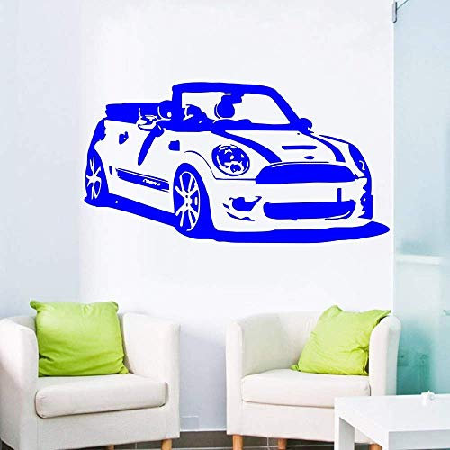 Abnehmbare Mini Cabrio Auto Wohnzimmer Vinyl Wandaufkleber Dekoration Oldtimer Tapete 30X31Cm