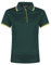 Boronia Ladies Performance Tipped Polo Shirt (UK14, Green/Gold)