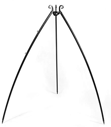 Dreibein Gestell H 200 cm aus Naturstahl Grill Tripod Grillständer Schwenkgrill CookKing