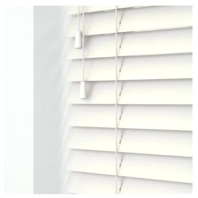 TrAdE Shop Traesio Tenda Veneziana da Interno CASA para Sole Effetto Legno Colore Bianco 120X175CM