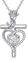 enjoylifecreative Sterling Silber Rose Herz Anhänger Halskette Geburtsstein Kreuz Halskette für Frauen Mädchen Jubiläum Geburtstag Schmuck Geschenke Ehefrau Mutter Dame Her