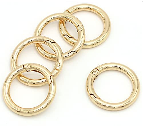 Flying Horse66 Lot de 10 mousquetons ronds à ressort pour porte-clés, sacs, sacs à main (35 mm)