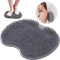 Leonshco Rutschfestes Silikon Massage Pad, Rückenschrubber für Dusche, Fußmatte Dusche mit Anti-Rutsch-Saugnäpfen, Duschbürste, Peeling-Fußschrubber, Fußbürste Rückenbürste für Die Duschpflege (Grau)