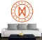 INDIGOS UG - Wandtattoo Wohnzimmer - Wandaufkleber Wikinger - Viking - X - nordisch - Mythologie - 60x60 cm - Orange - Aufkleber Kinderzimmer Schlafzimmer Küche Badezimmer Büro Dekoration