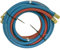 tuyau acetylene et oxygene 9x3,5mm(A), 6x5,0mm(S), 5 metres gaine et ecrou chapeau 1/4 droite, 3/8 gauche