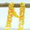 12 Meter 18mm Glitzer Pailletten Spitzenband Paillettenband Spitzenborte Geflochten Dekoband Zierband Borten Bänder Pailletten Bänder Trim Bortenband für DIY Nähen Kostüme Handwerk Verzierungen,Gelb
