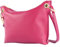 modamoda de - T243 - ital. Umhängetasche Klein Small aus Leder, Farbe:Pink