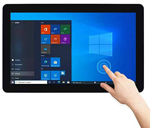 TouchWo 27 inch Touch Screen All-in-One Industrial PC, Intel i7, 8GB RAM, 256G SSD, 16:9 FHD 1080P, Windows 10, Smart Board for Classroom, Meeting & Game, USB, VGA & HD-MI Monitor