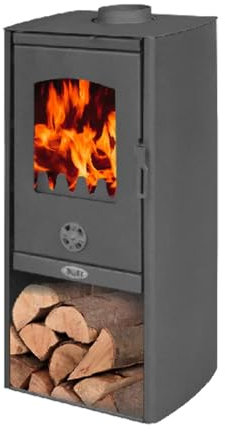 Poêle à bois camilla 6-8 kw noir