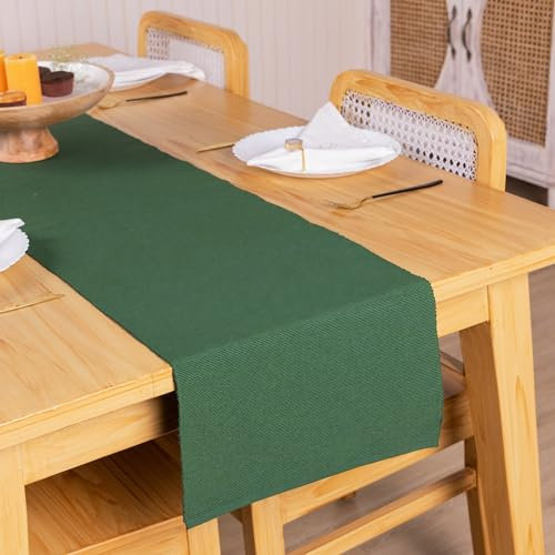 Laub Green Tischläufer 13 x 72 Zoll langes Tischdecke für Hochzeitsessen im Innenbereich im Freien im Freien im Freien