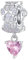 NINGAN 925 Sterling Silber Kralle Print Anhänger Pink Australian Treasure Bead Charm Geeignet für Damenarmbänder, Geburtstagsgeschenke für Frauen