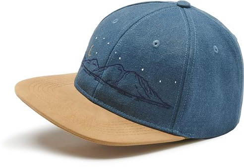 minifan Snapback Cap : Black Mountain - Outdoor Berge Kappi Basecap Herren & Damen Baseball Cap Kappe Mütze Männer Kletter Ausrüstung Wandern Zubehör (Denim Blue)