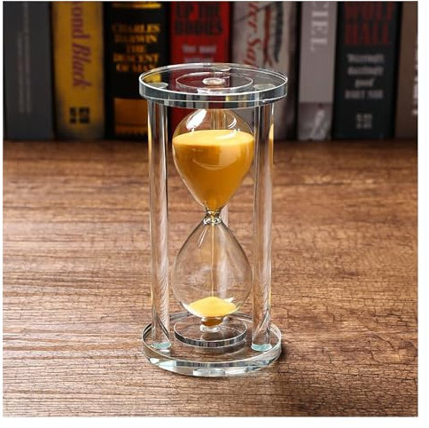 Purzen Sanduhr-Timer, 15/30/60 Minuten Sanduhr-Timer, verwendet für Vintage-Heimdekoration, Büro- / Schreibtischdekoration, Hochzeitsgeschenke,Gold,15 Minutes