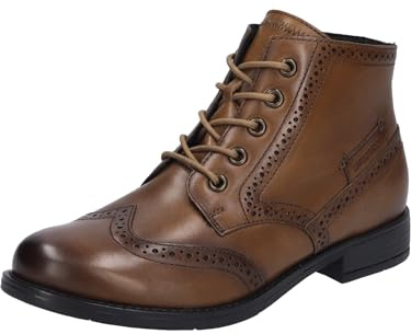 Josef Seibel Damen Schnürstiefeletten Simona 08,Weite G (Normal),Wechselfußbett,reißverschluss,Stiefel,Bootee,Booties,Cognac,39 EU