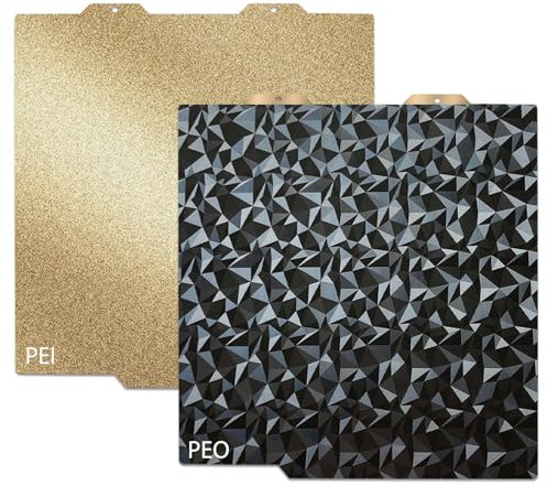 JUUPINE PEI PEO-Bauplatte für Bambulab A1 Mini-3D-Drucker, glatte Diamant-PEO+strukturierte PEI-Druckplatte, doppelseitige flexible Plattform aus Federstahl, 184 x 184 mm PEI-Blatt, beheiztes Bett