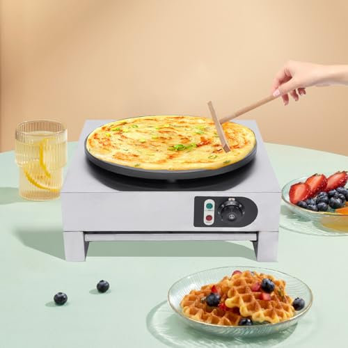 WOLEGM Crêpes Maker, padella professionale per pancake, 40 cm, per crepes e crepes, rivestimento antiaderente per dolci crepes e salati