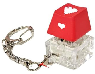 Lerpwige Fidgets Toy Keychain Mechanical Switches Key Chain Fingertip Button Stress Relief Key Caps Tester Accessories