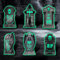6 Stück Halloween Dekoration,Halloween Grabstein Leuchtend,Halloween Schaumstoff RIP Friedhof Grabsteine,Skelett Grabsteine,Friedhof Halloween Deko,für Garten Outdoor Halloween-Party Spukhaus