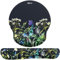 GIM Gaming Mouse Pad,Keyboard Wrist Rest Mouse Mat Set Ergonomic Keyboard Wrist Support Memory Foam Mouse Mat (Fresh Flowers)
