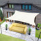 Sunnylaxx 5x6m Crema Tenda a Vela Rettangolare, Impermeabile Vele Parasole Protezione UV per Esterno, Giardino e Terrazza, Piscina