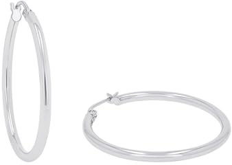 s.Oliver Creolen 925 Sterling Silber Damen Ohrschmuck, 3 cm, Silber, Kommt in Schmuck Geschenk Box, 2038988